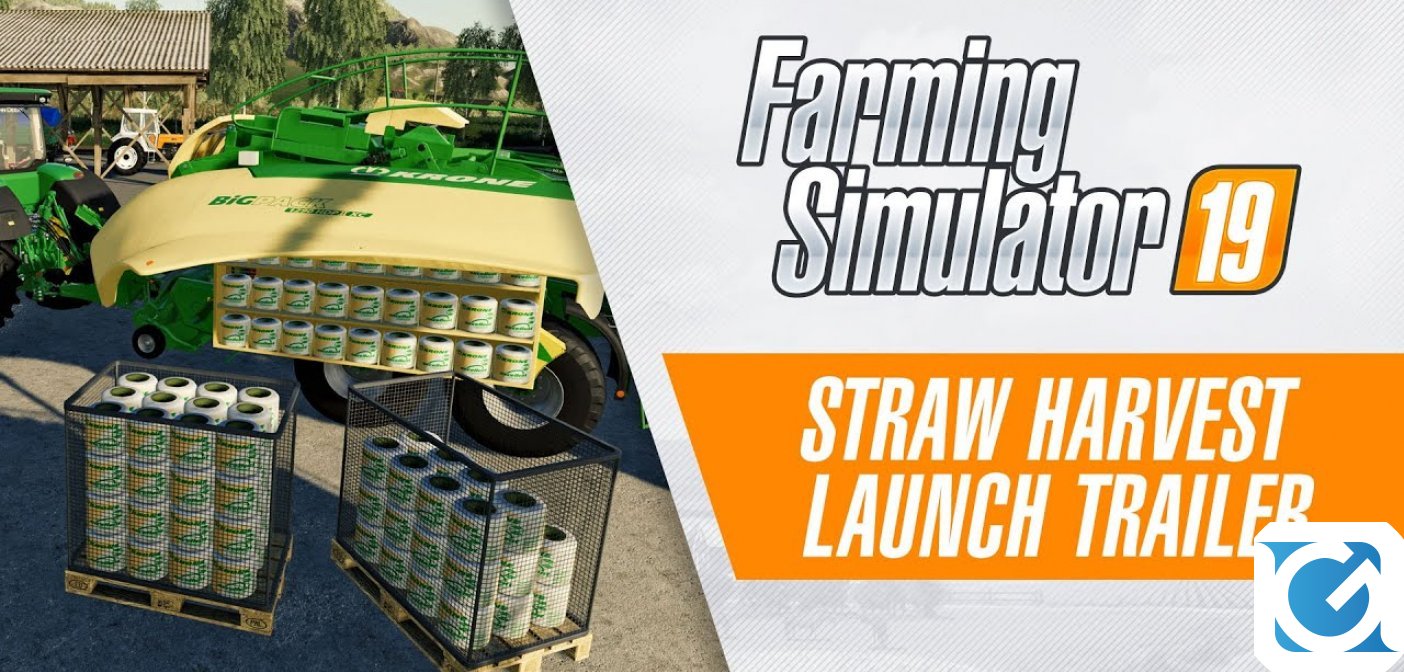 Il DLC gratuito Straw Harvest di Farming Simulator 19 è disponibile