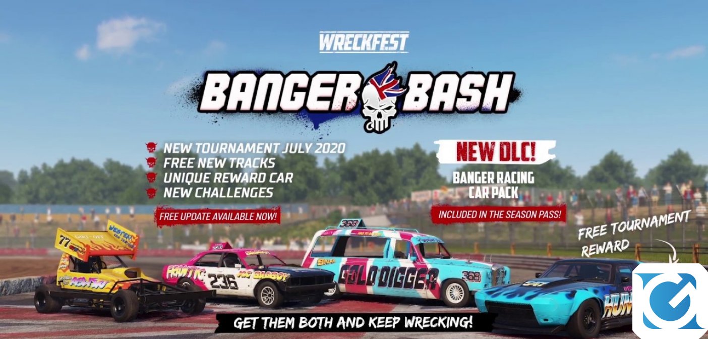 Il finale di stagione di Wreckfest si conclude con l'ottavo DLC, il Banger Racing Car Pack