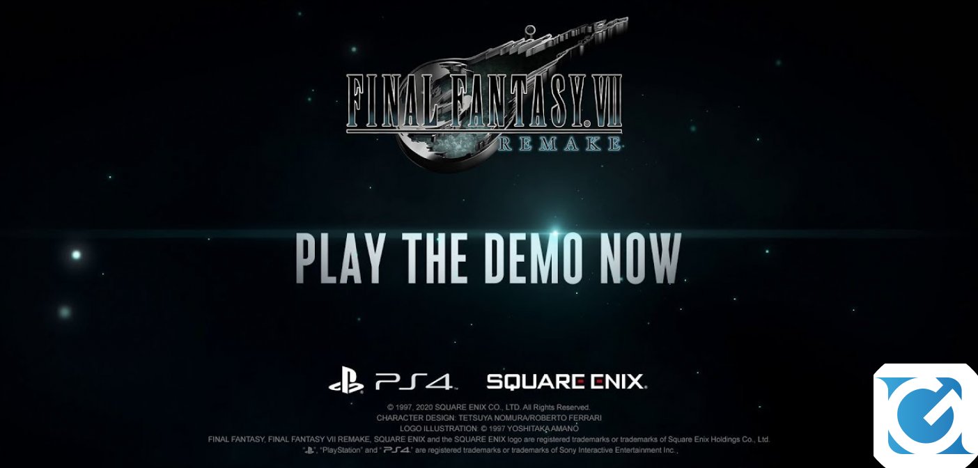 La demo di FINAL FANTASY VII REMAKE è disponibile per PS4