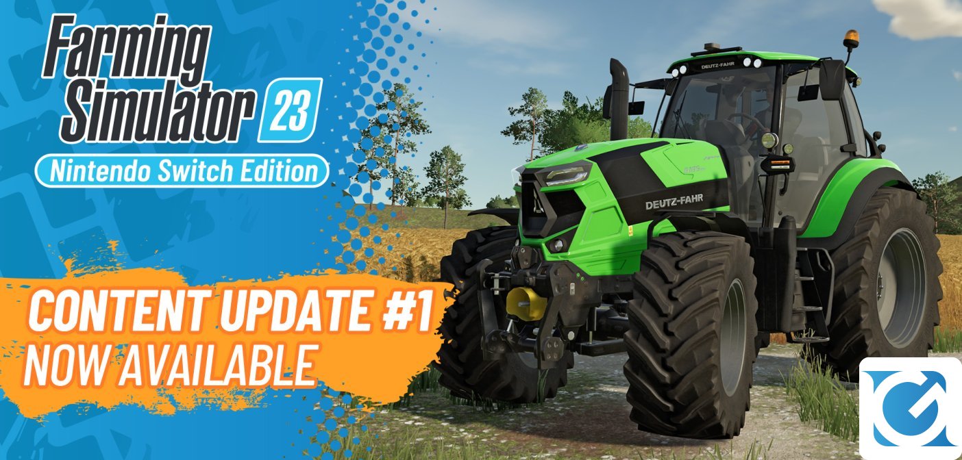 Pubblicato un aggiornamento gratuito per Farming Simulator 23 su Switch e mobile