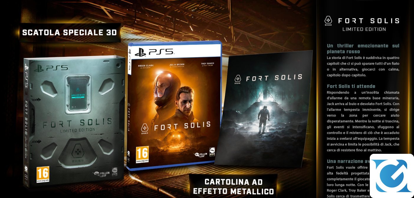 Una versione fisica di Fort Solis è disponibile per Playstation 5