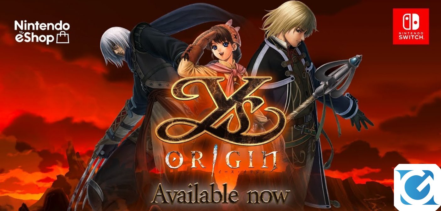 Ys Origin è disponibile su Nintendo Switch