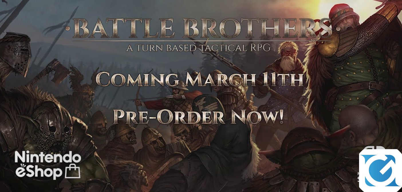 Il GDR tattico a turni Battle Brothers sarà disponibile dall'11 marzo per Nintendo Switch