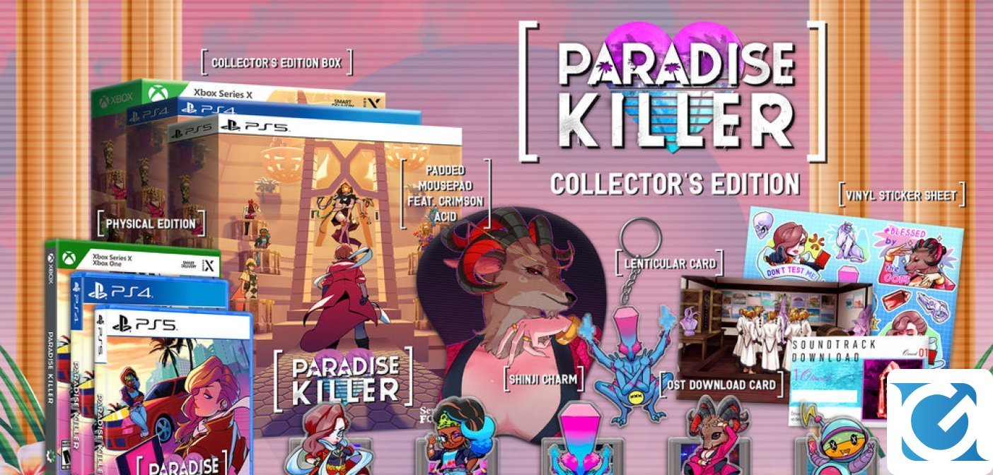 L'edizione fisica e la Collector's Edition di Paradise Killer sono disponibili