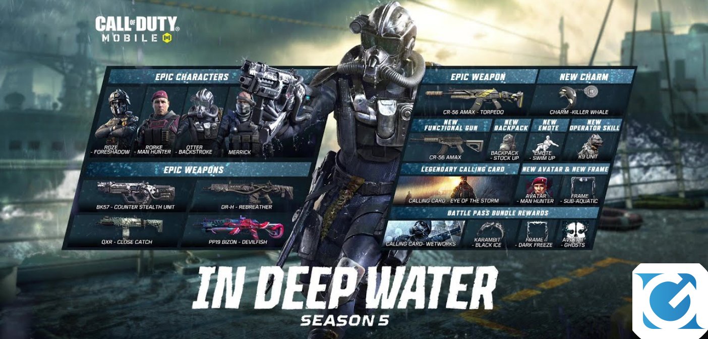 La stagione 5: in Deep water di Call of Duty Mobile è in arrivo il 29 giugno