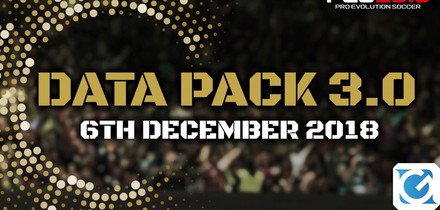 Il Data Pack 3.0 di PES 2019 arriva il 6 dicembre 2018