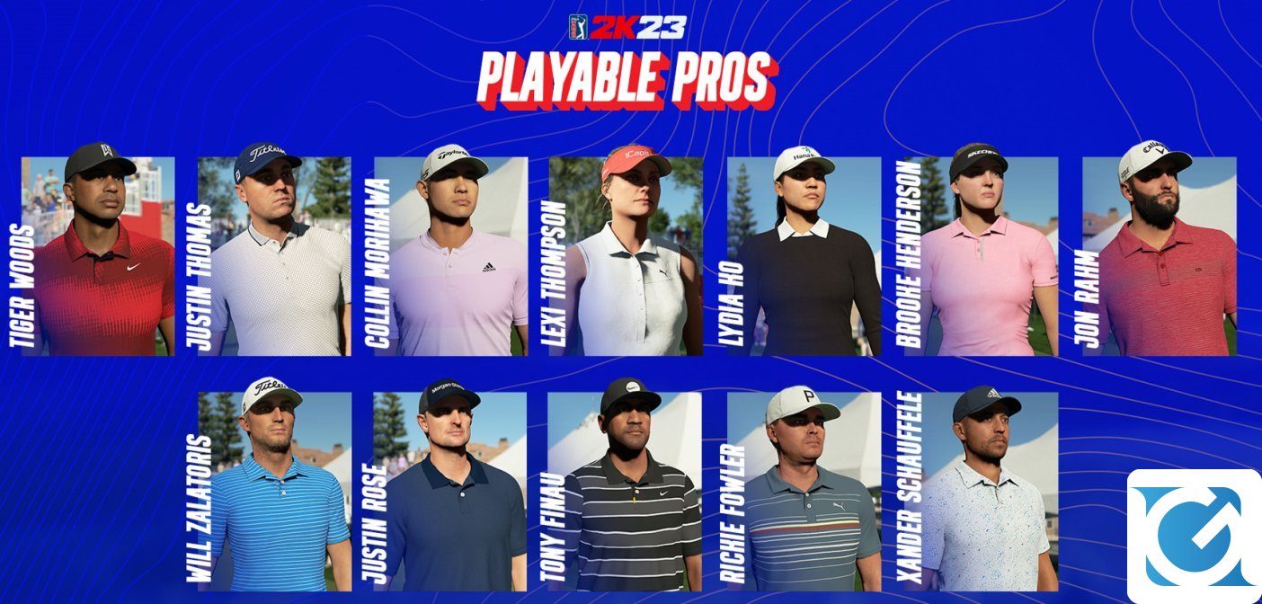 Svelata l'Elite Roster dei giocatori professionisti di PGA TOUR 2K23